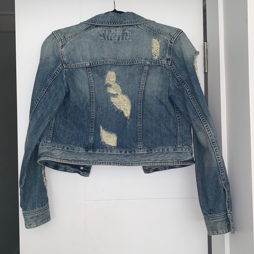 Expressed Cropped Denim Jacket - Picture 4 of 5